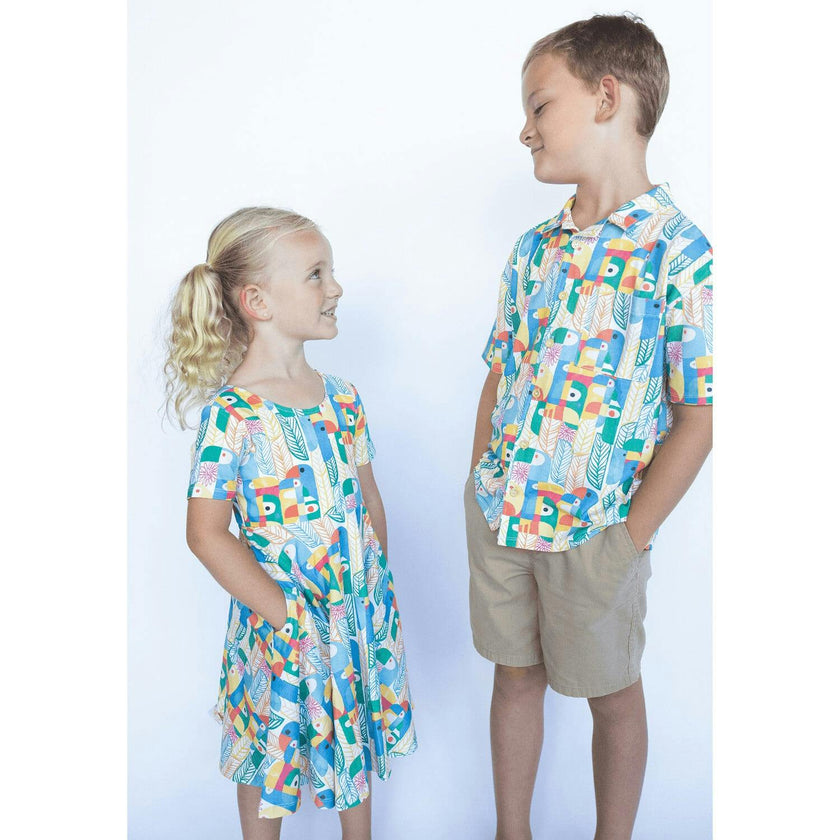 Cory baby's & kids' short sleeves button down collar shirt