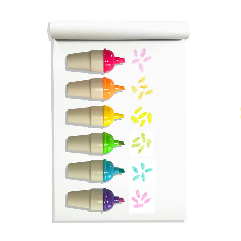 Sweet Scoops Scented Neon Highlighters - Set of 6