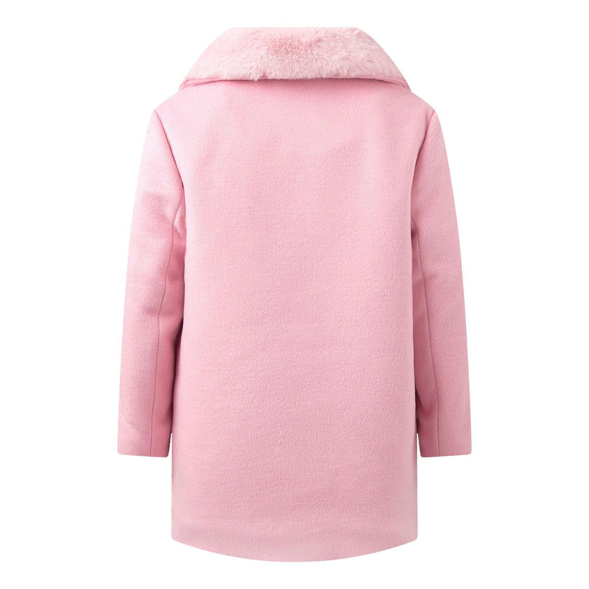 Faux Fur Collar Coat