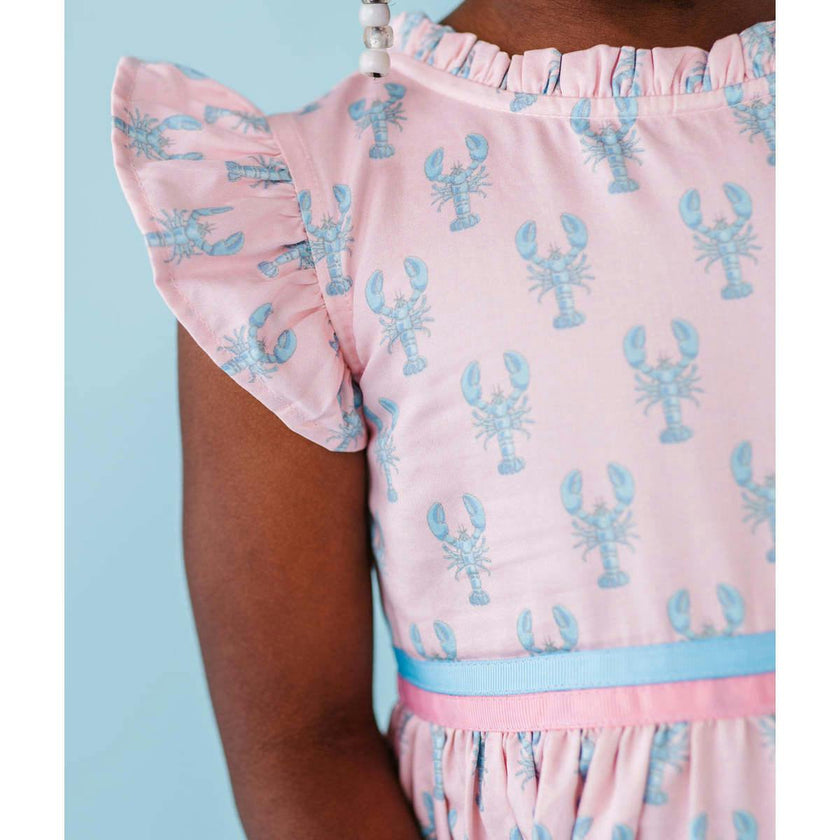 Pastel Pincers Ruffle Dress