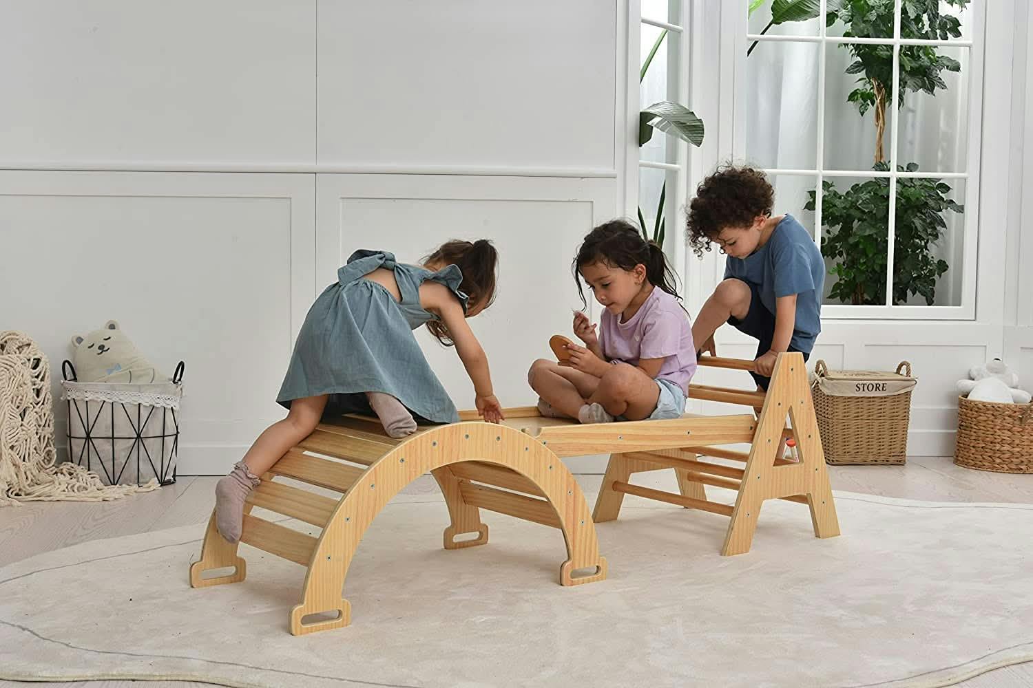 Maple | Beginner Pikler Triangle & Rocker