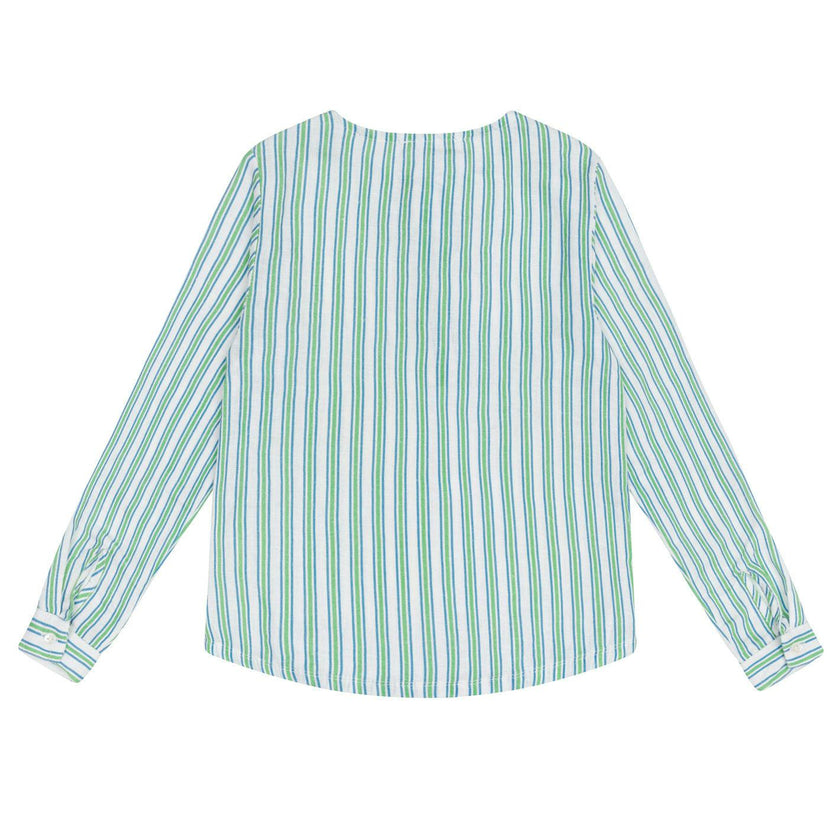 unisex tamarin stripe linen henley
