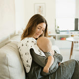 Organic Cotton Muslin Burp Cloth 2 Pack - Swallows + Wheat