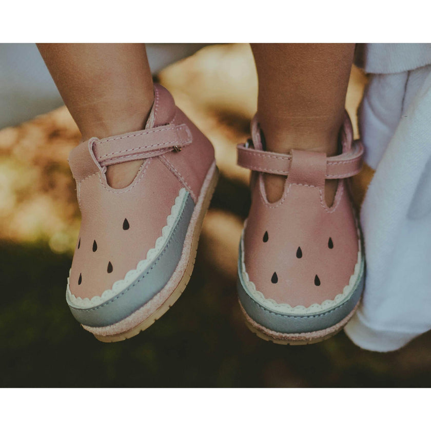 Nanoe Watermelon Classic Leather T-Bar Shoes