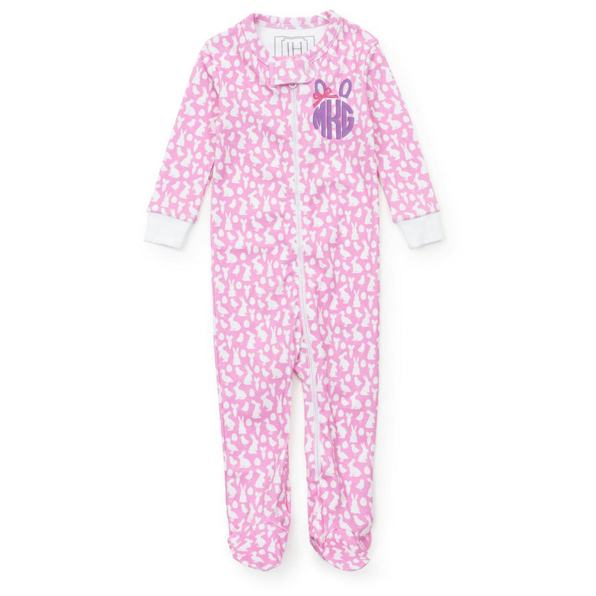 Parker Girls' Zipper Pajama - Easter Time Pink
