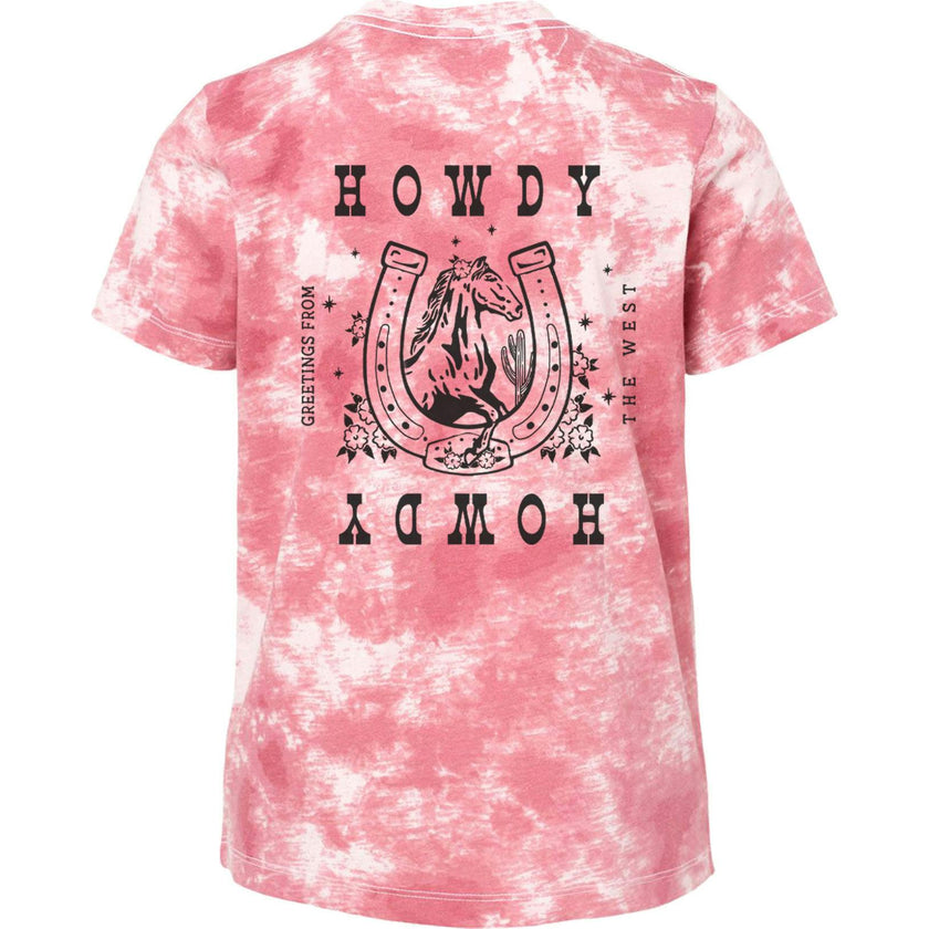 Howdy Western Tie dye T-shirt, Boys