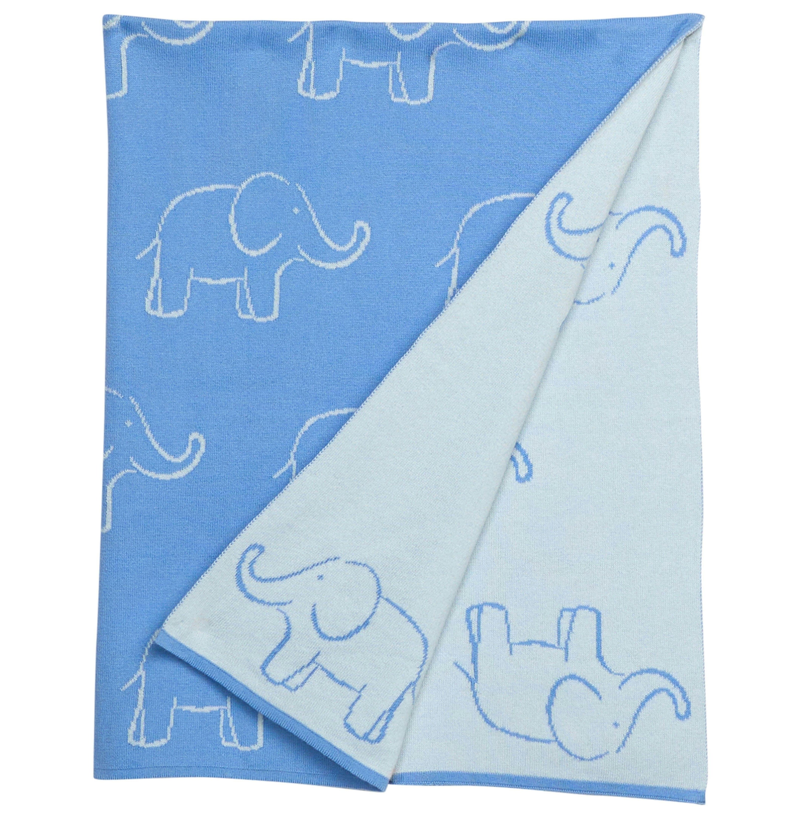 Nursery Blanket - Blue Elephant