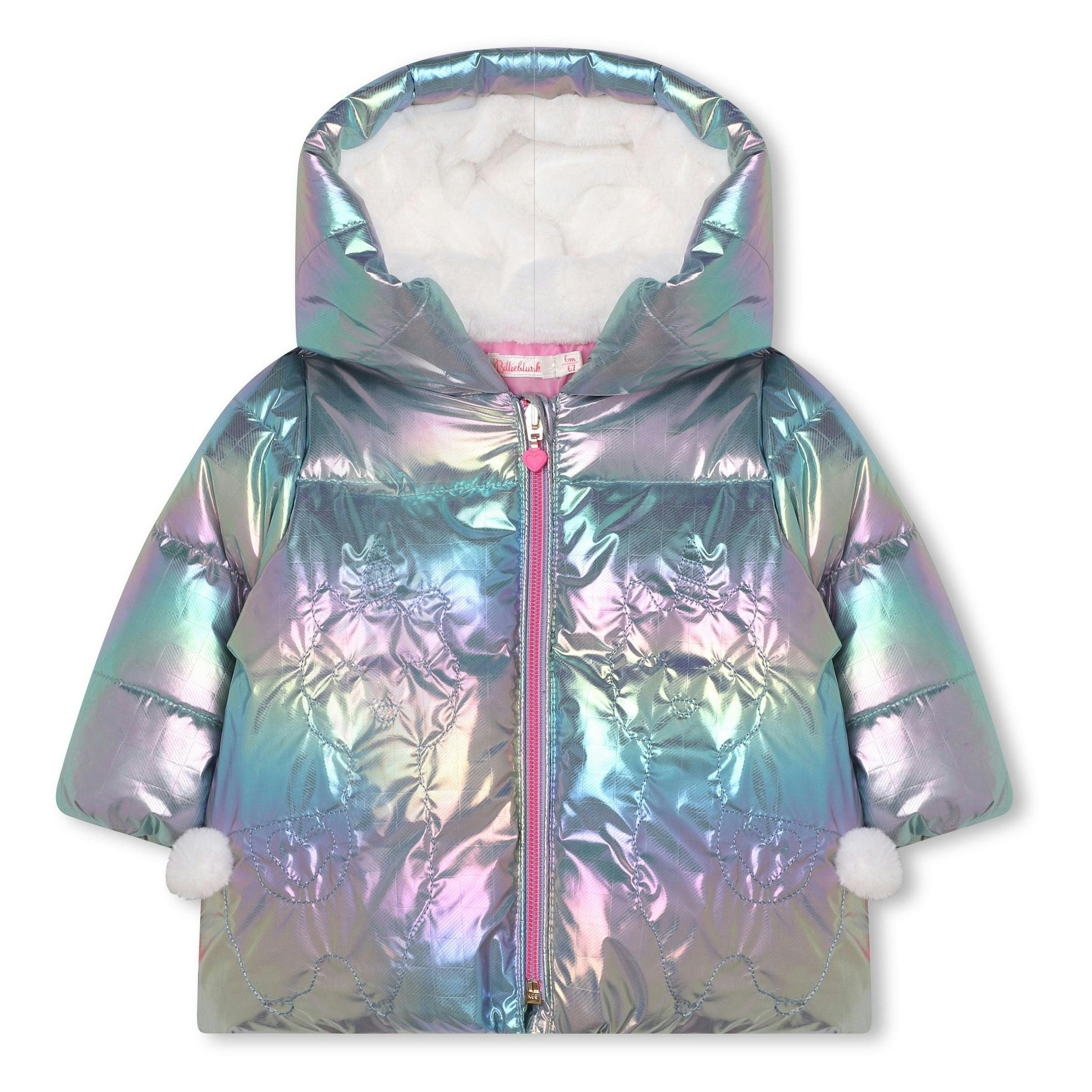 Multicolor Reflective Hooded Puffer Jacket