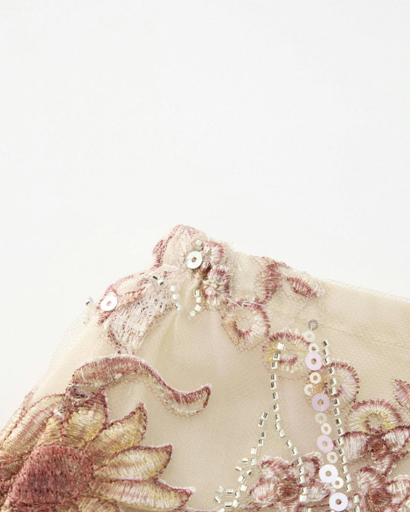 Starla Sequin Embroidered Mini Skirt
