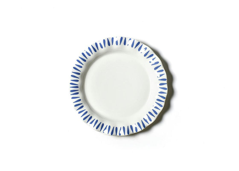 Iris Blue Drop Ruffle Dinner Plate
