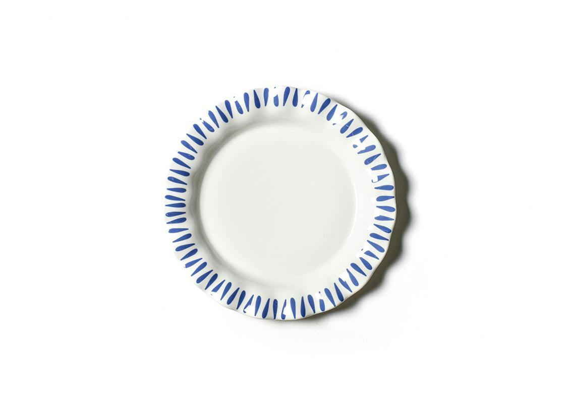 Iris Blue Drop Ruffle Dinner Plate