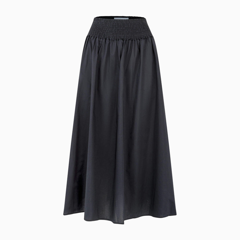 The Delphine Nap Skirt - Black Cotton