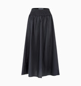 The Delphine Nap Skirt - Black Cotton