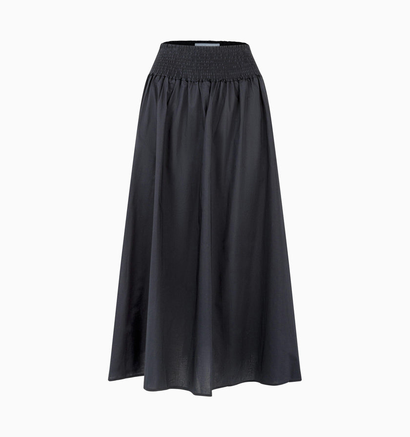 The Delphine Nap Skirt - Black Cotton