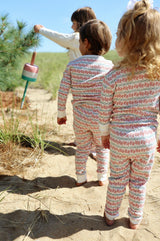 Christmas Lobsters Two Piece Kids Henley Pajamas
