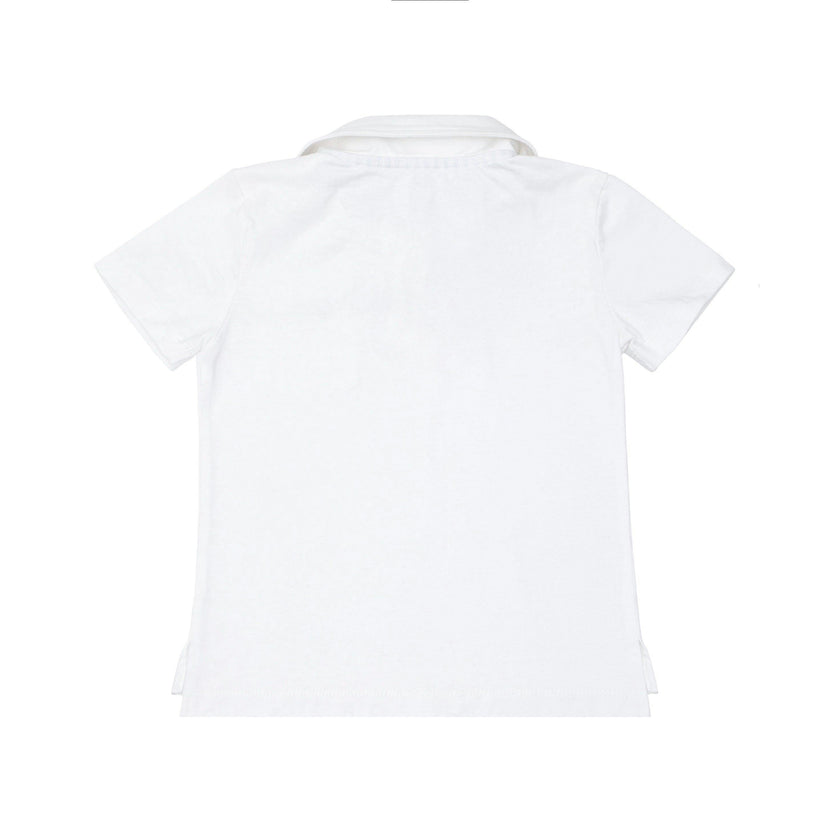 boys white cotton polo