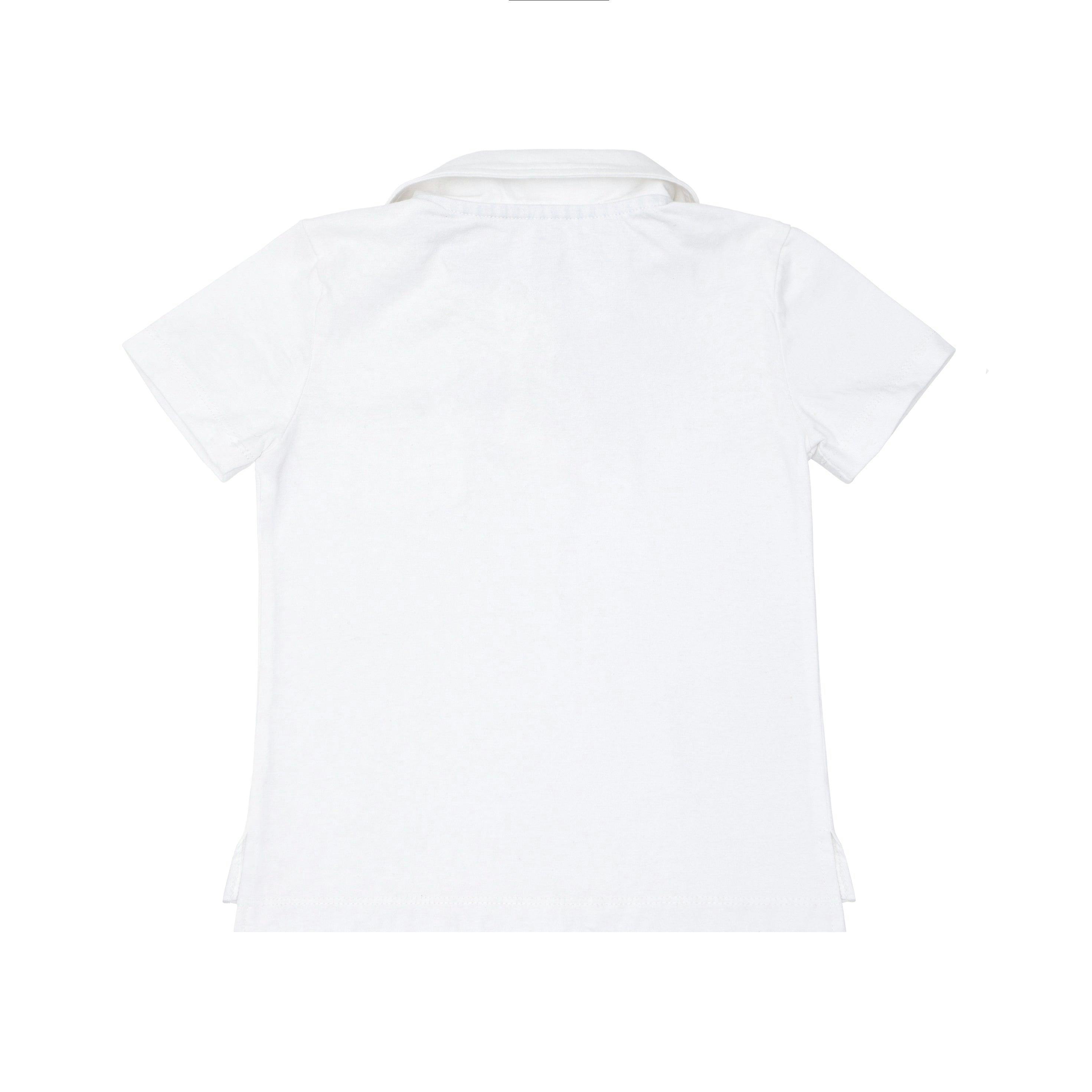 boys white cotton polo