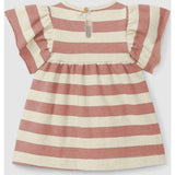 Flutter Sleeve Stripe Dress