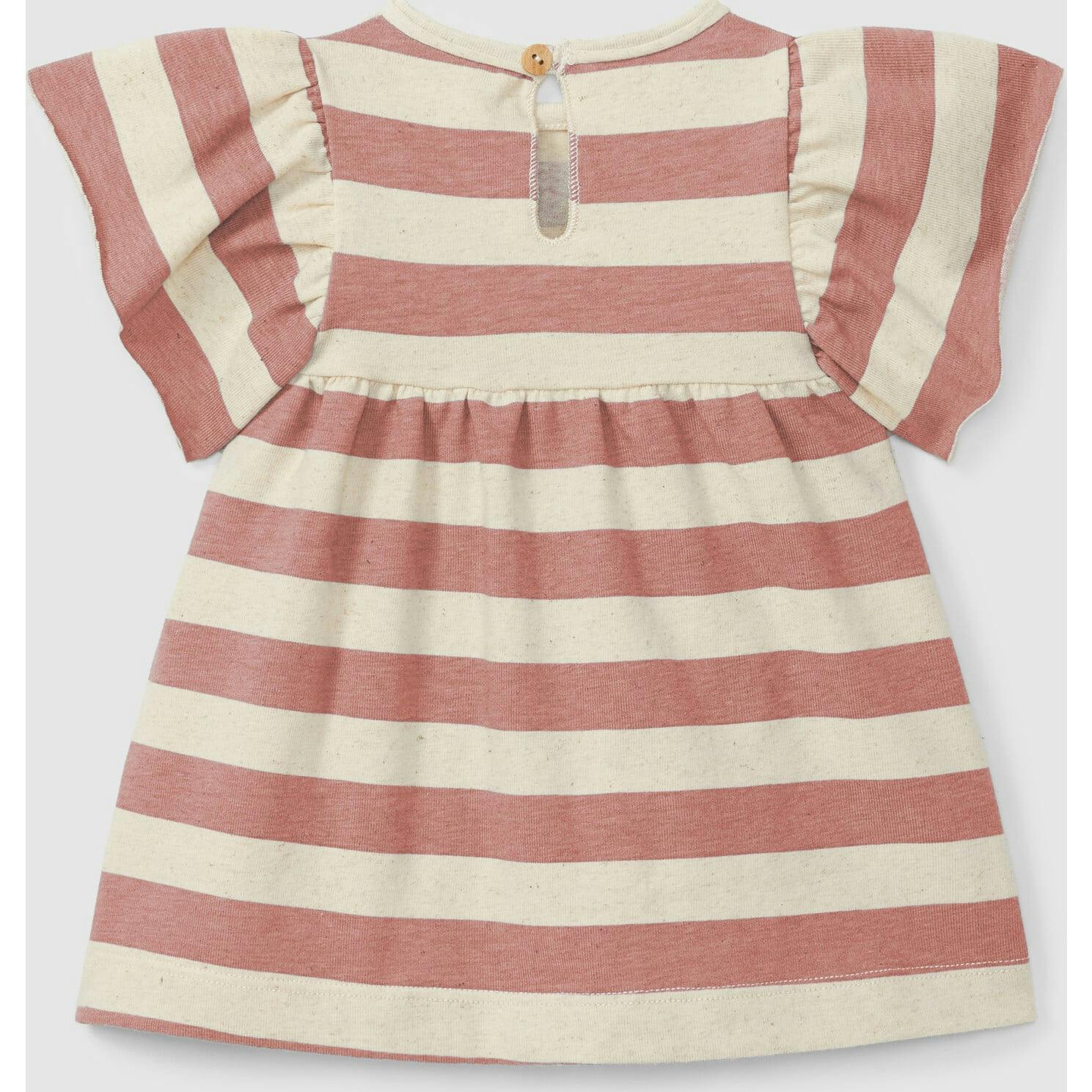 Flutter Sleeve Stripe Dress