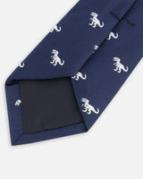 Neck Tie Blue Dino Print