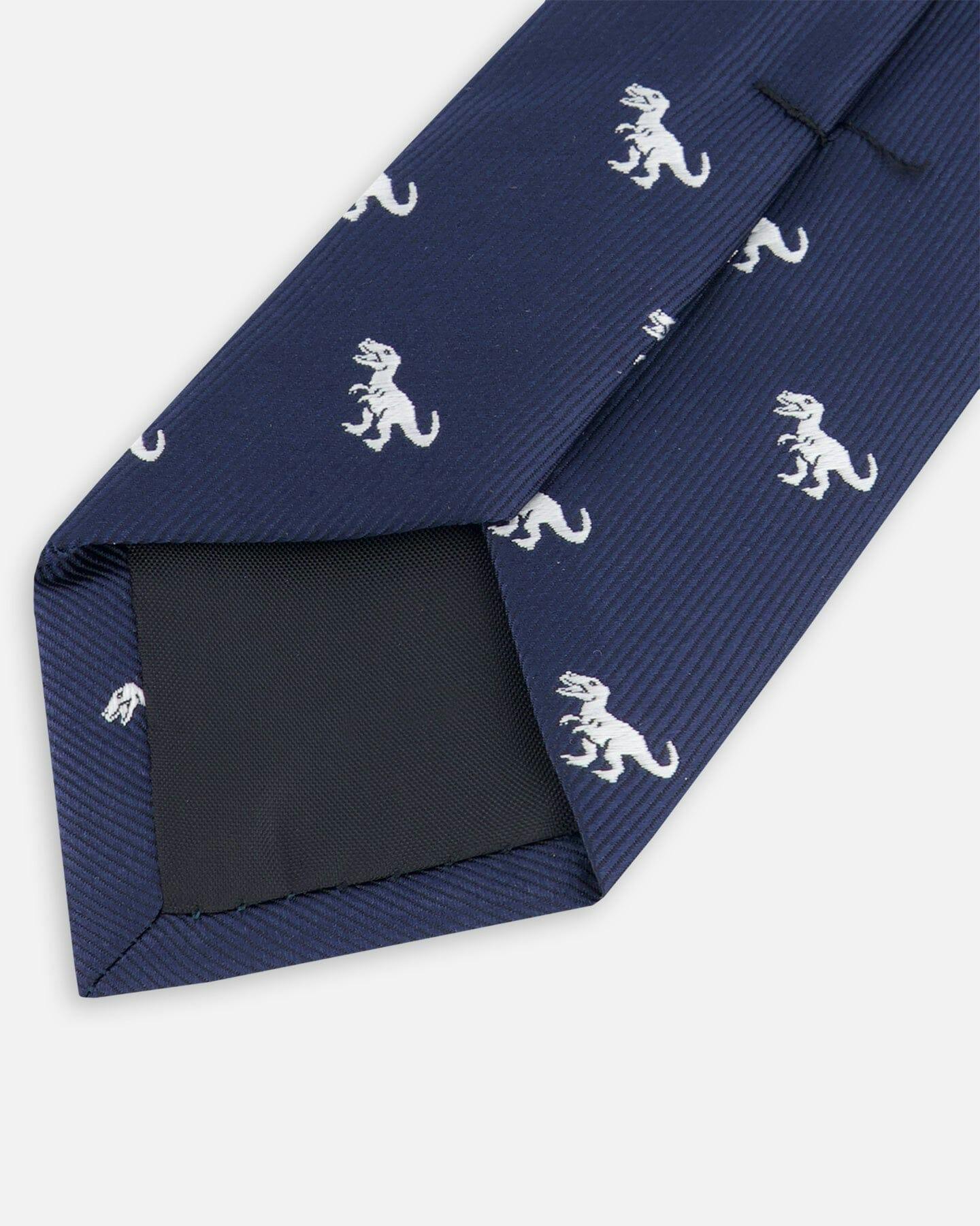 Neck Tie Blue Dino Print