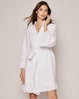 Women's Swiss Dots Robe in White