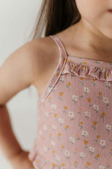 Girls Maxi Dress in Mini Daisy
