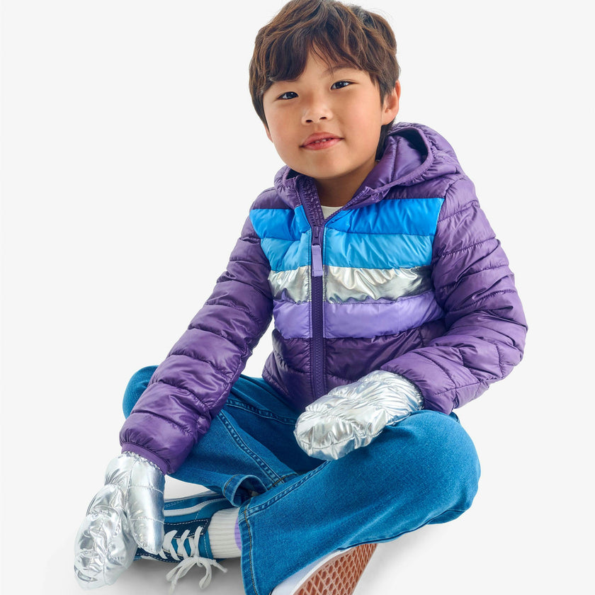 Kids puffer mittens