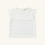 Eyelet Lace Tank in Purple Heart Stripe