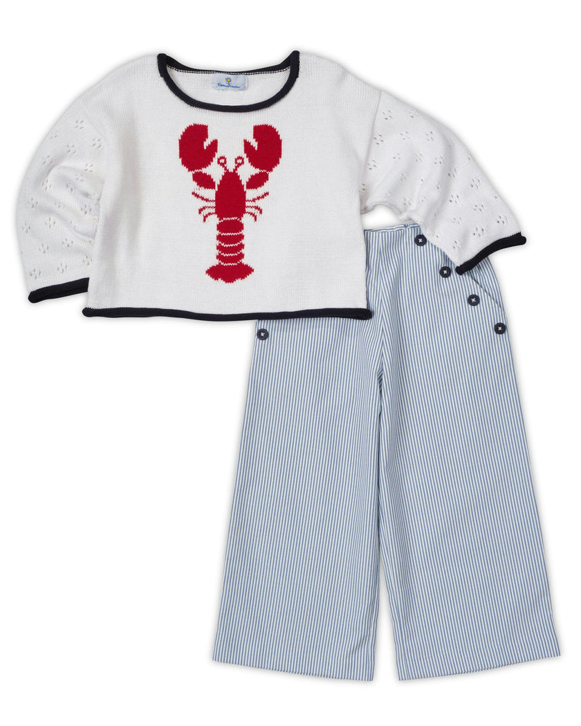 Stripe Button Front Pants