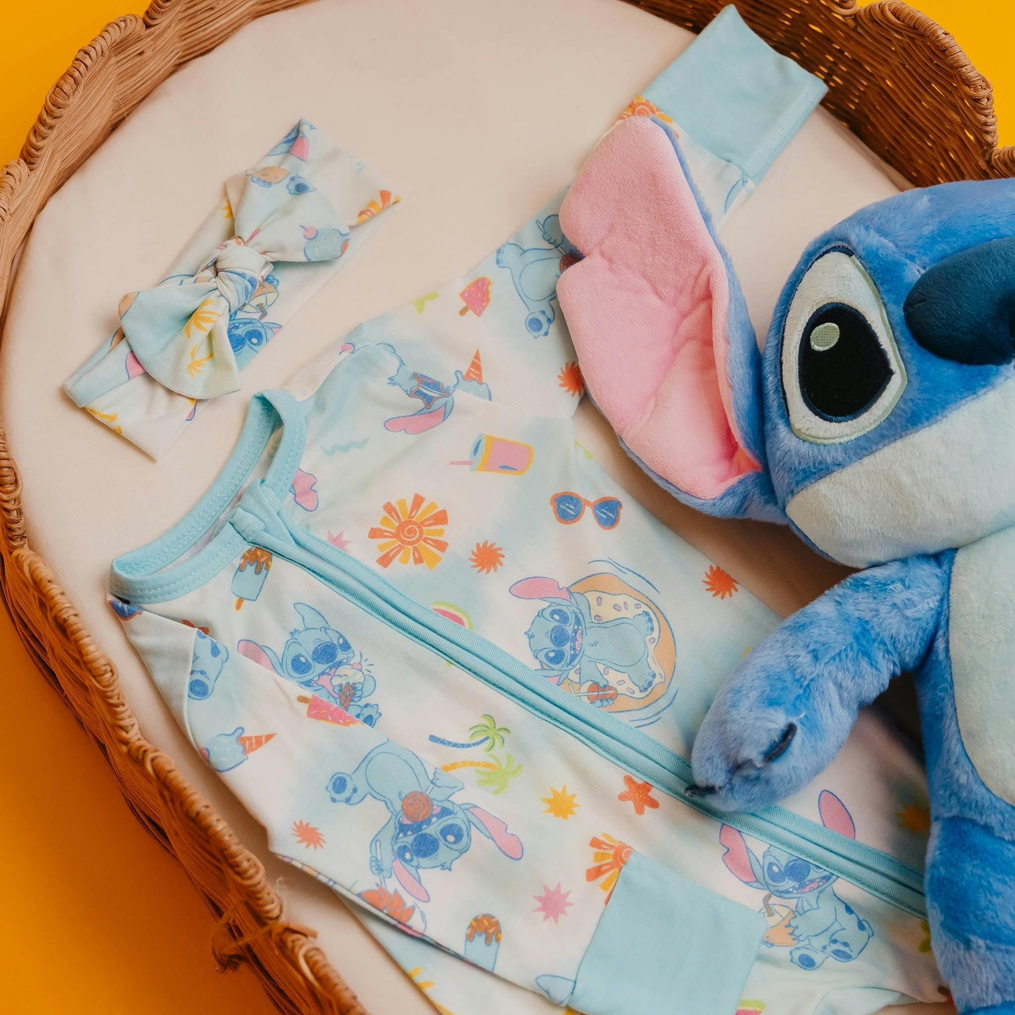 Convertible Zip-Up Footie - Disney Stitch Dreamsicles