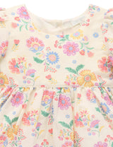 Linen Blend Dress & Headband Mexican Floral