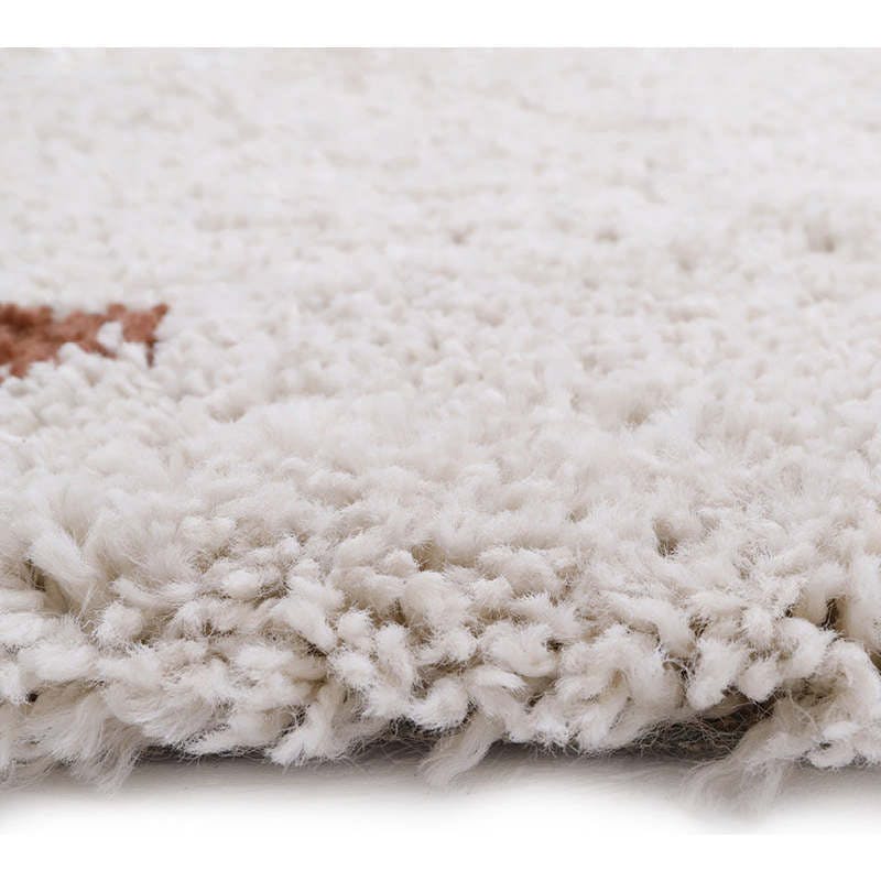 Wooly Fringed Rectangular Rug