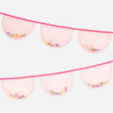 Pink Organza Pompom Garland