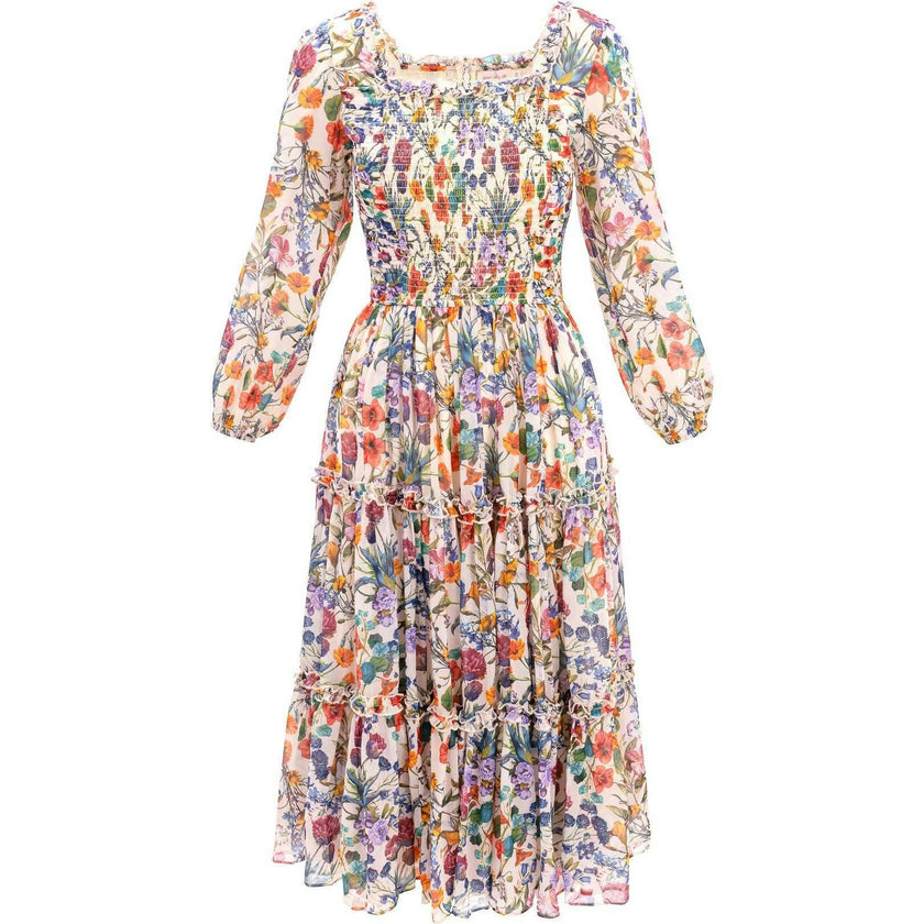 Selena Dress in Watercolor Floral