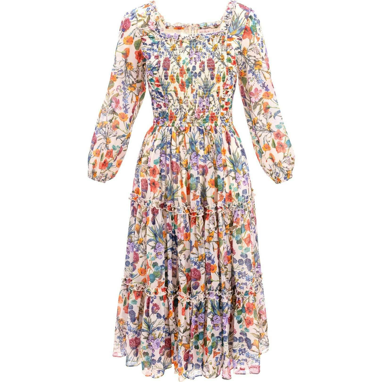 Selena Dress in Watercolor Floral