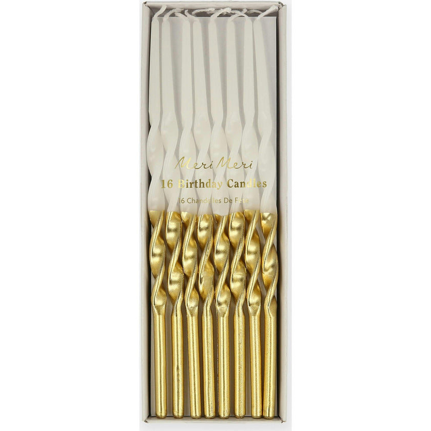 Gold Dipped Twisted Candles