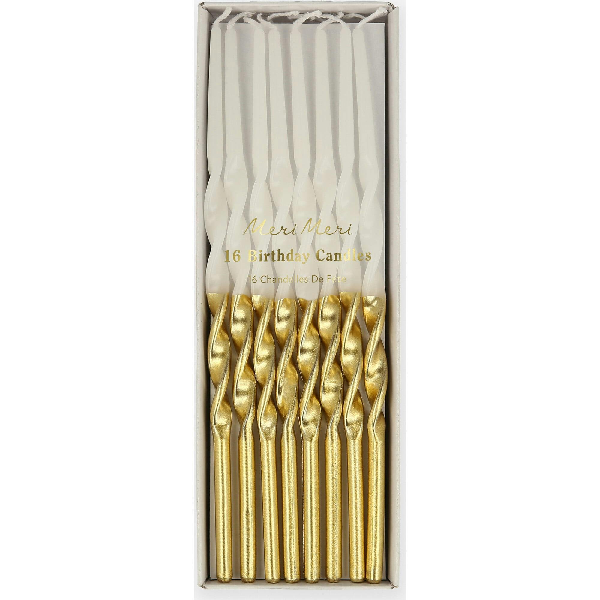 Gold Dipped Twisted Candles