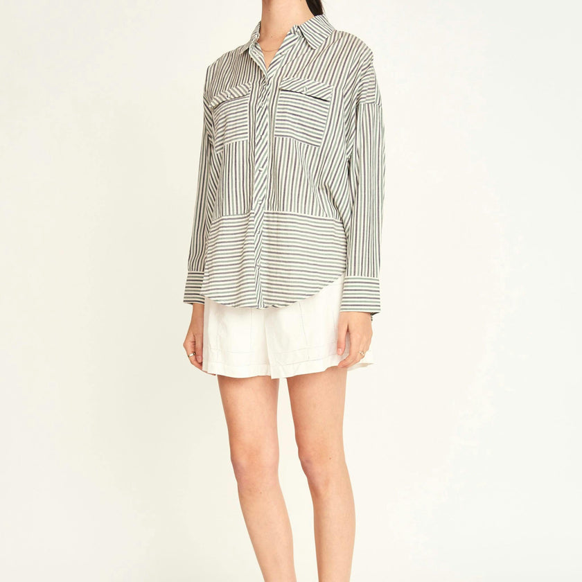 Kyoto Shirt in Dune Stripe