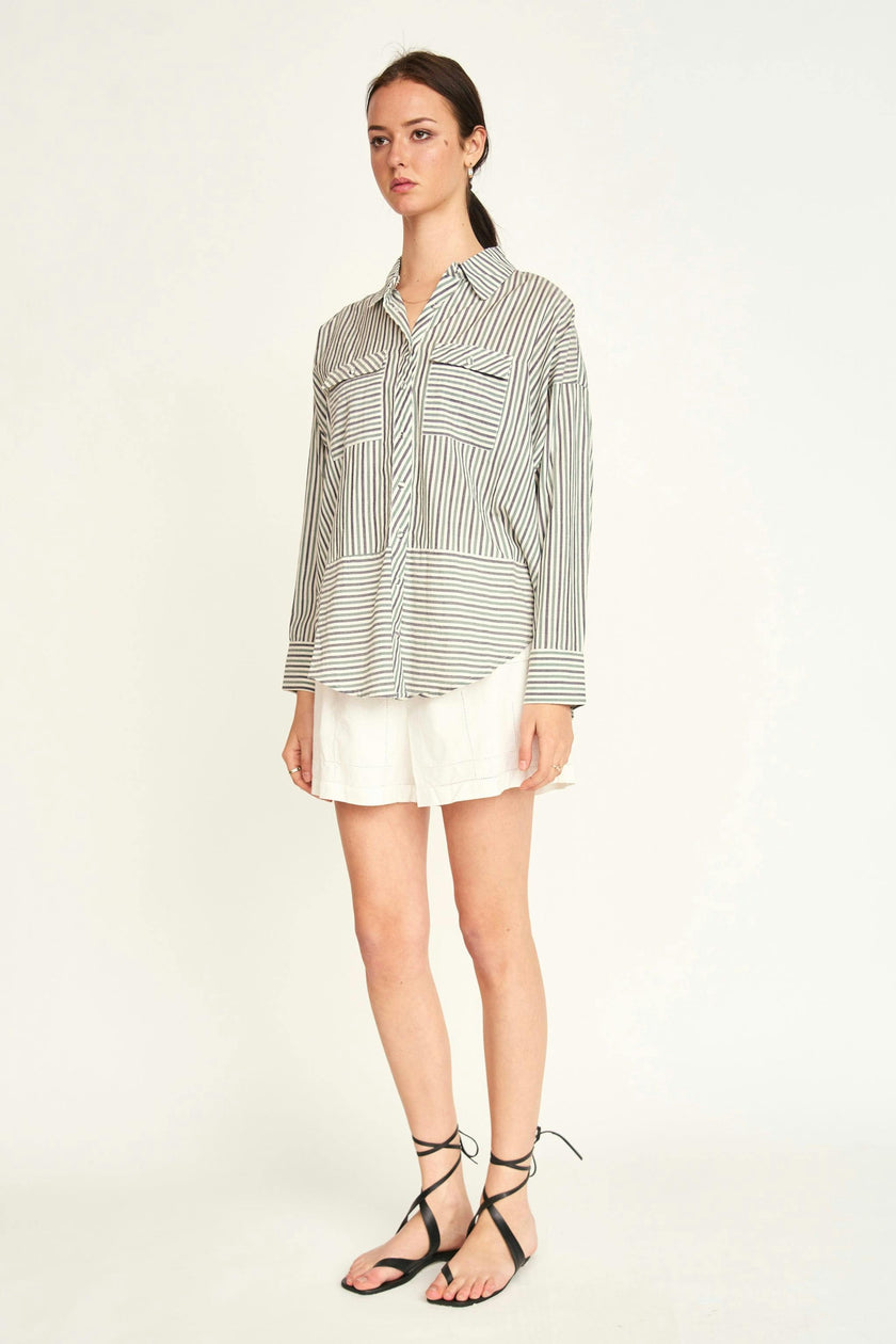 Kyoto Shirt in Dune Stripe