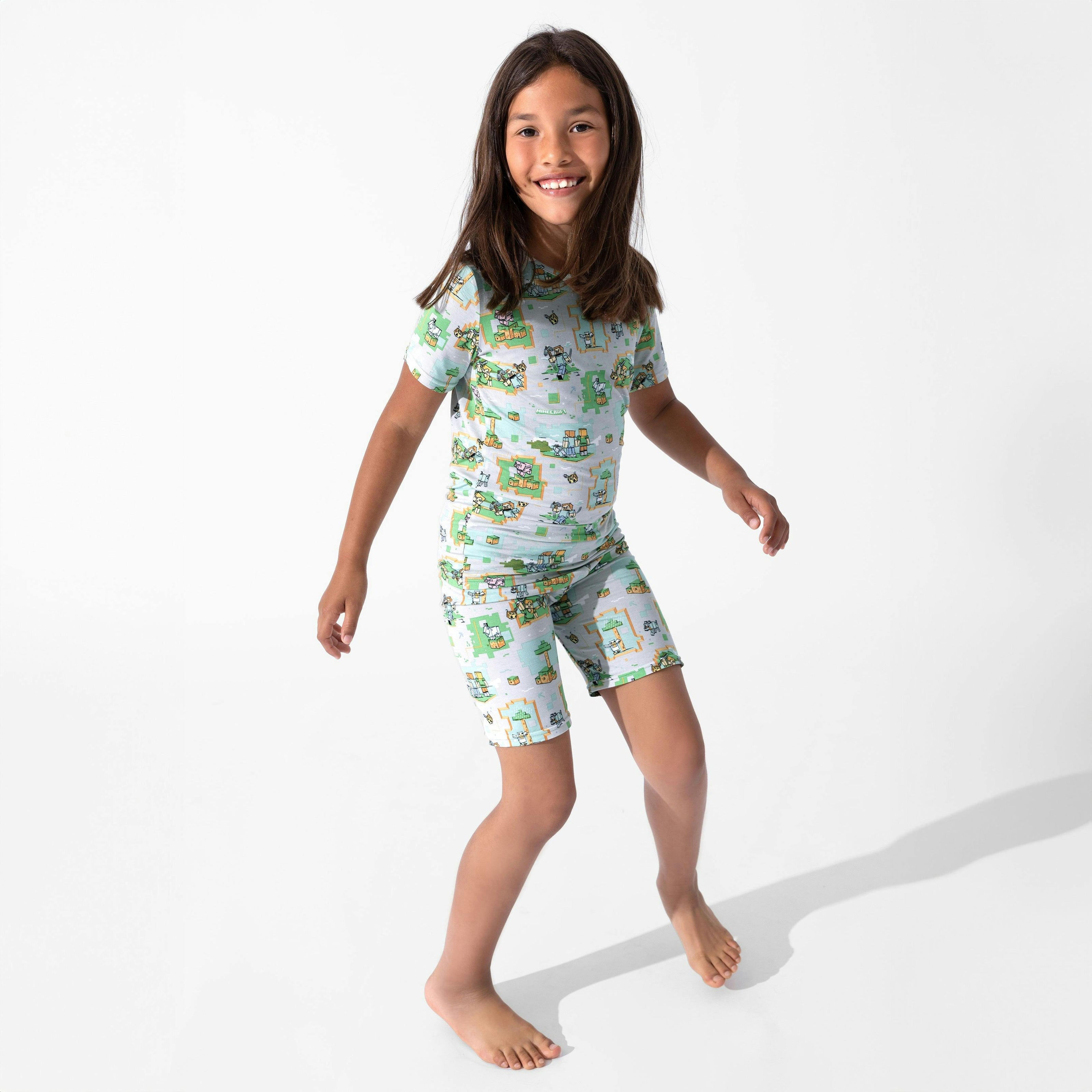 Minecraft Overworld Dreams Kids Pajama Short Set