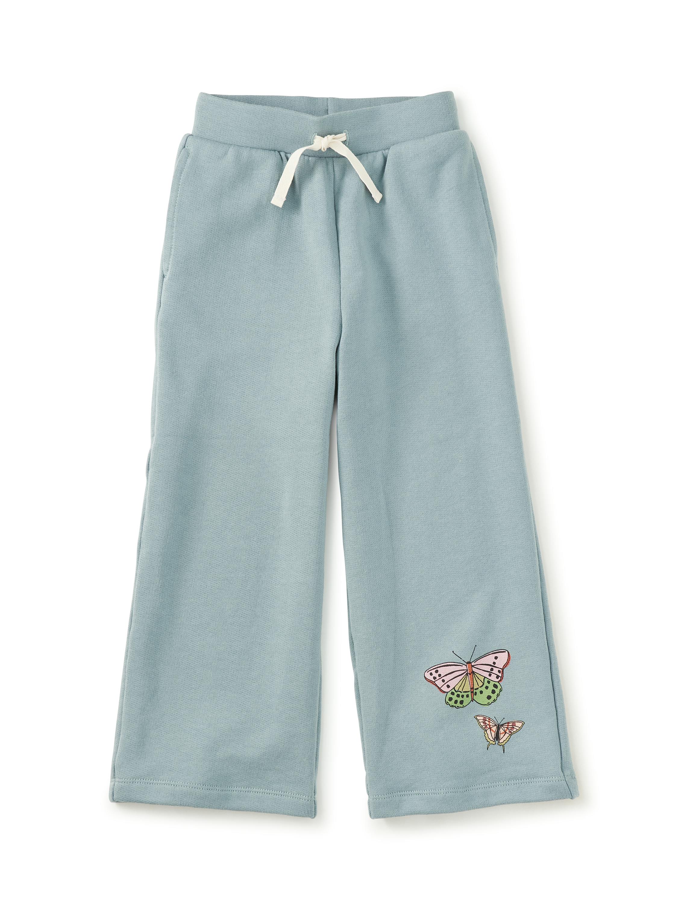 Wide Leg French Terry Pants, Tourmaline