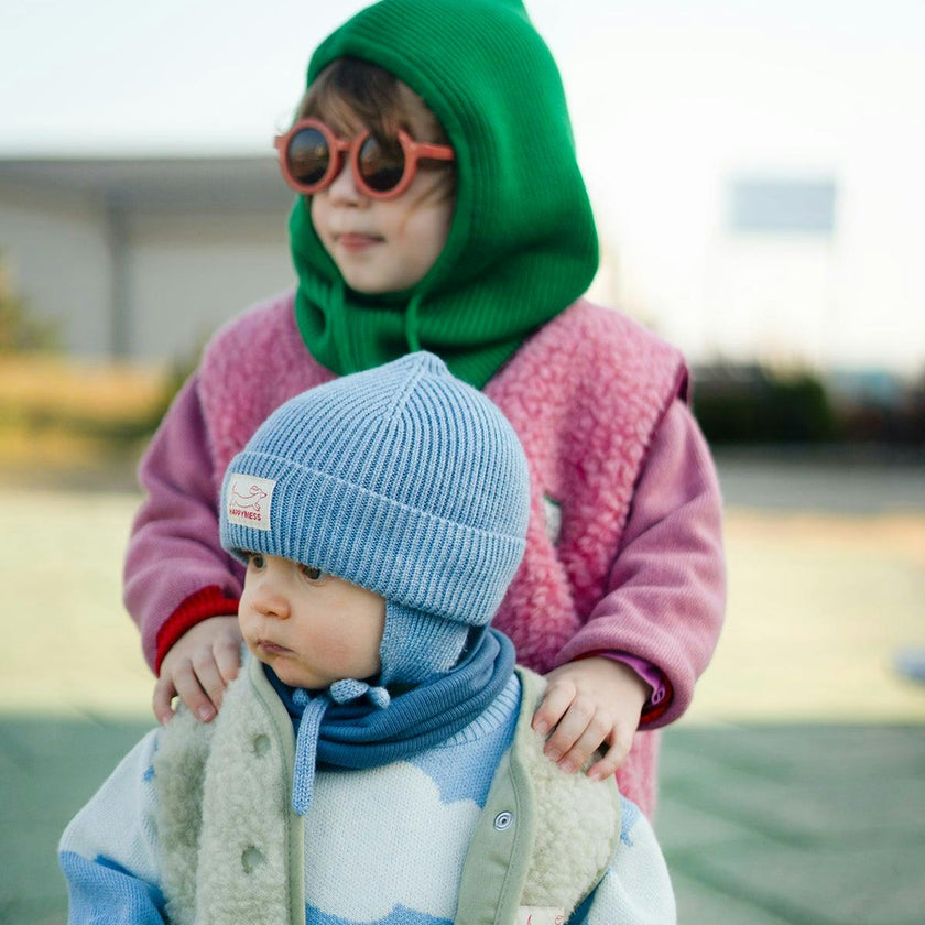 children's merino hat - ice blue