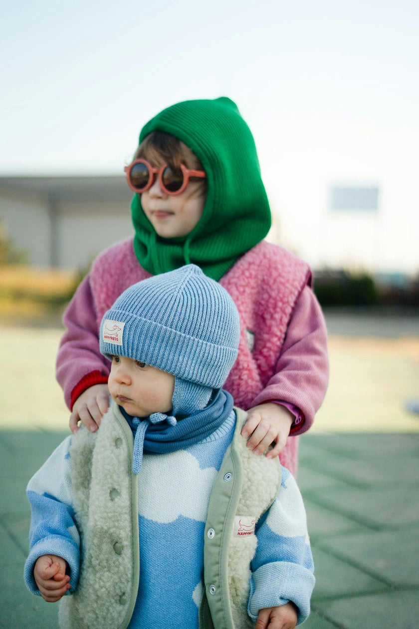 children's merino hat - ice blue