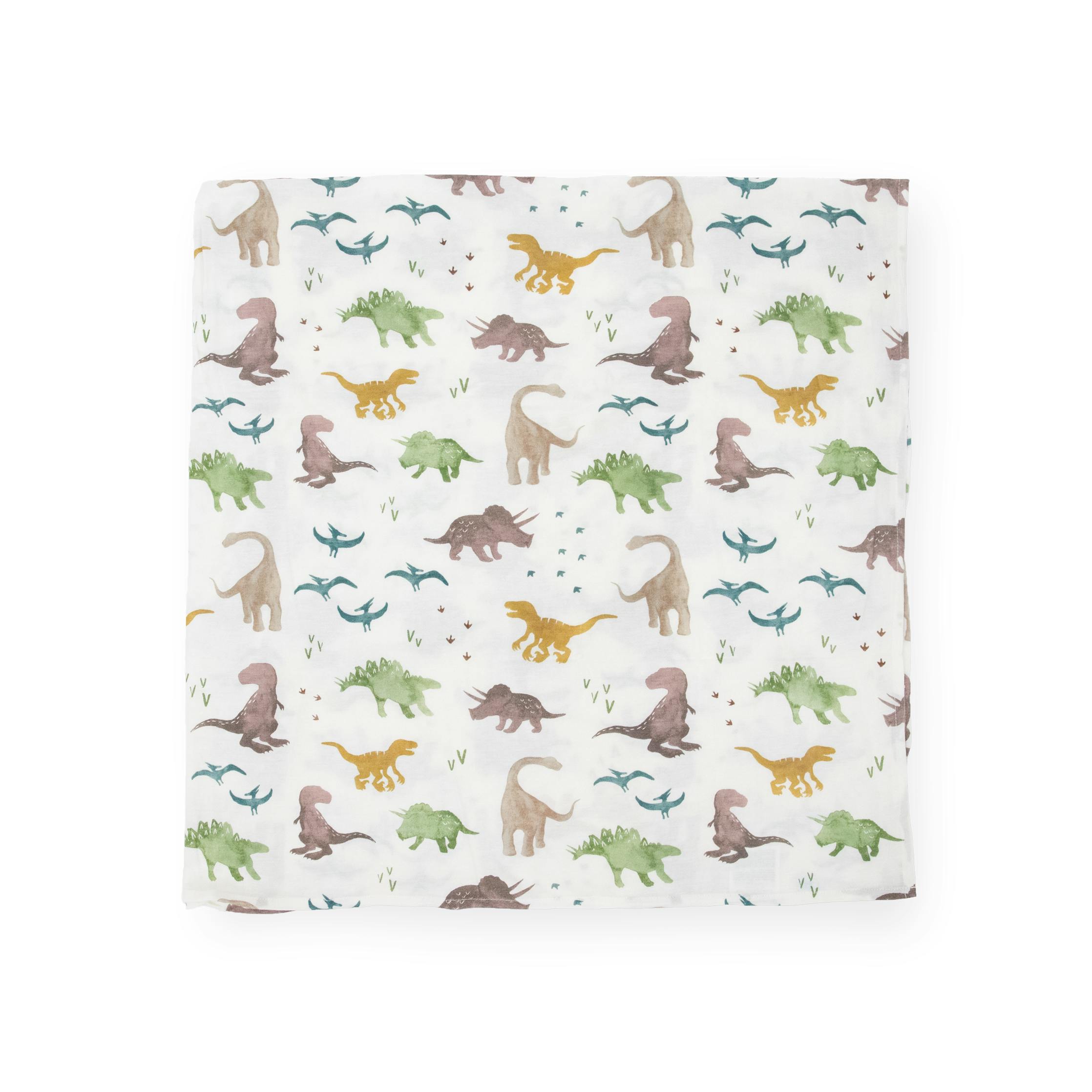 Stretch Knit Swaddle Blanket - Dino Pals