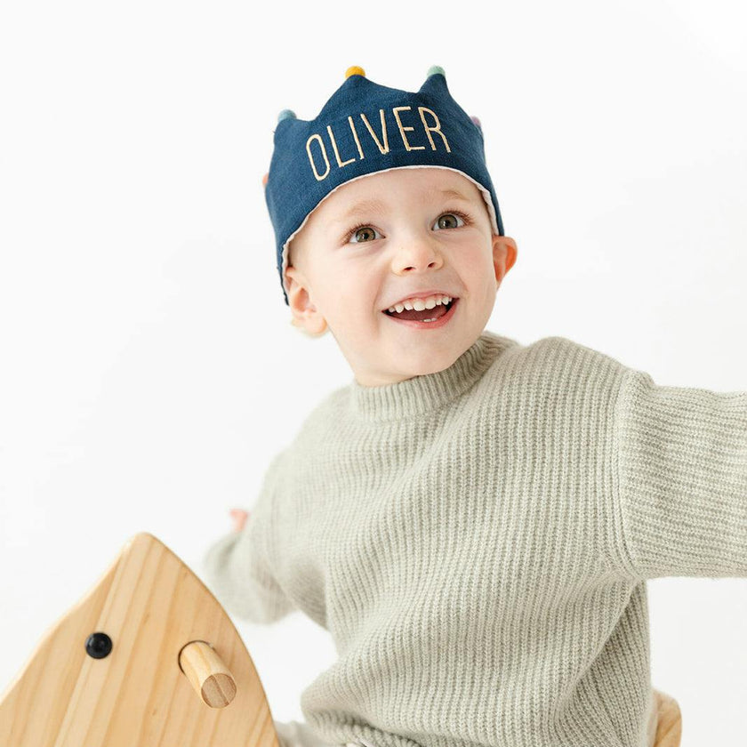 Navy Custom Birthday Crown