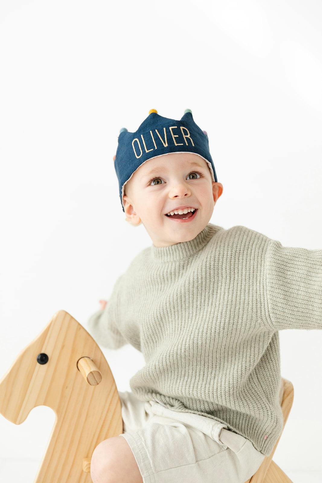 Navy Custom Birthday Crown