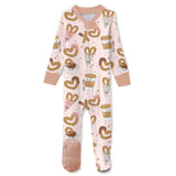 CRUZ Snug Fit Footed Baby Girls Pajamas