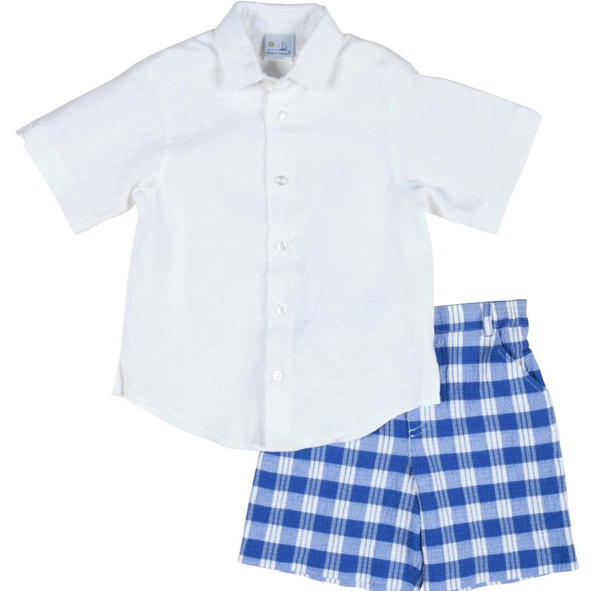 Plaid Seersucker Short