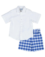 Plaid Seersucker Short